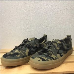 NEW Camo Sperry Topsider Slip Ons